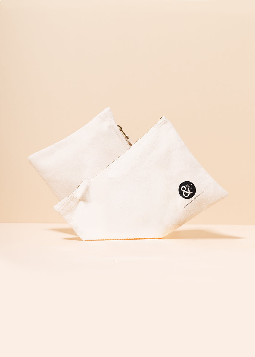 Pochette en coton biologique - Offerte avec votre rituel découverte (dans la limite des stocks disponibles) - Encore quelques pièces en stock, dépêchez-vous!